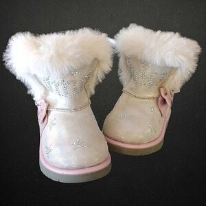 Juicy Couture Y2k Pink Lil Southgate Rhinestones Fur Boots Toddler's 5